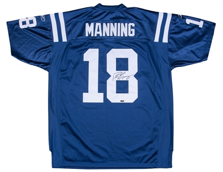 Peyton Manning Signed Authentic Blue Colts Jersey (Steiner)